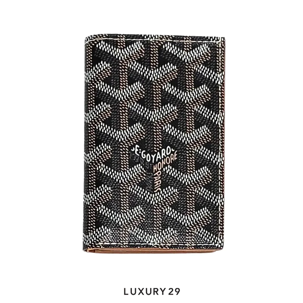 Goyard Saint-Pierre Card Wallet Black & Tan(Small, Brown)