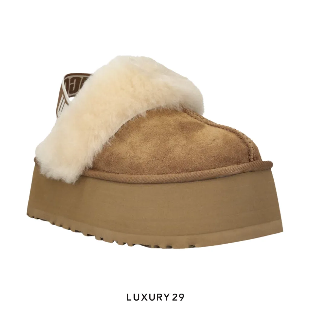 UGG Suede slippers W FUNKETTE(37, Brown)
