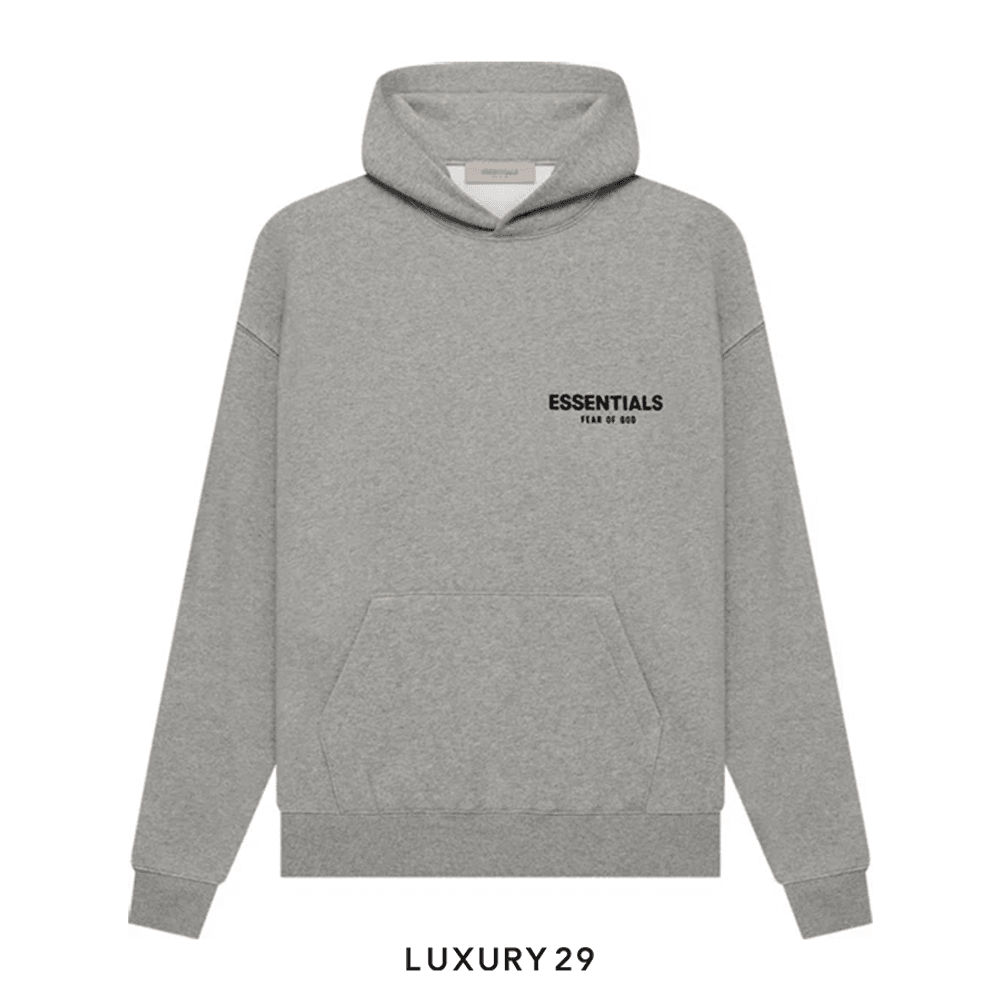 Essentials Fear Of God Hoodie Dark Oatmeal (FW22)(M, Grey)