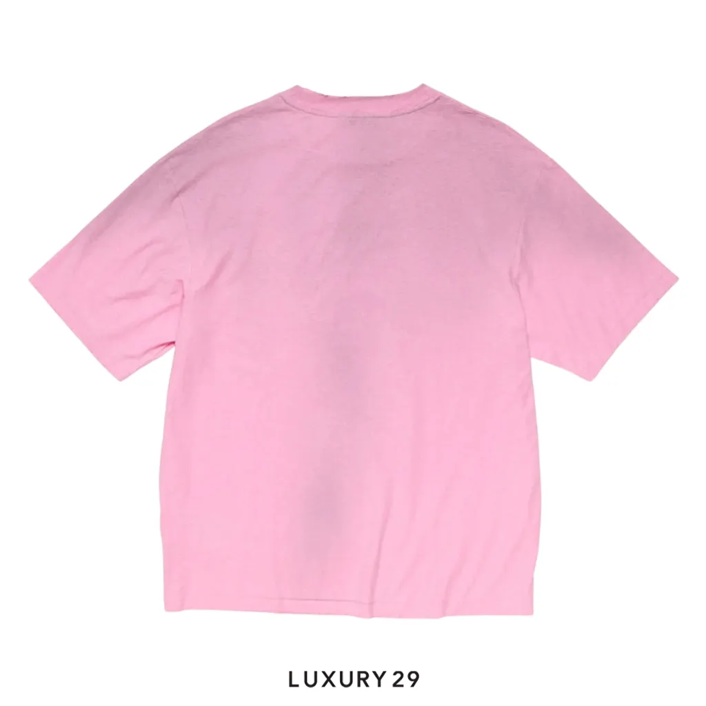 Acne Studios Sprayed logo t-shirt Cotton Candy Pink(M/S, Pink)