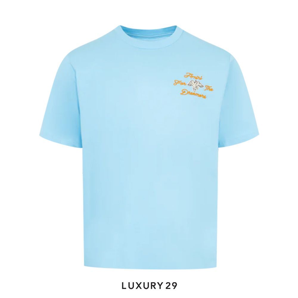 AMIRI Blue Embroidered Dreamers T-Shirt(S, Blue)