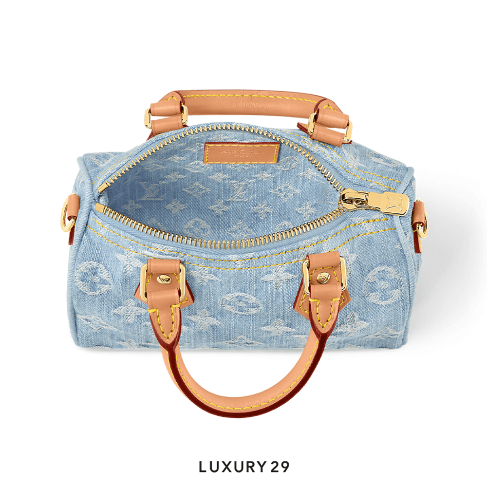 Louis Vuitton LV Nano Speedy Bag Other Monogram Canvas(Mini, Blue)