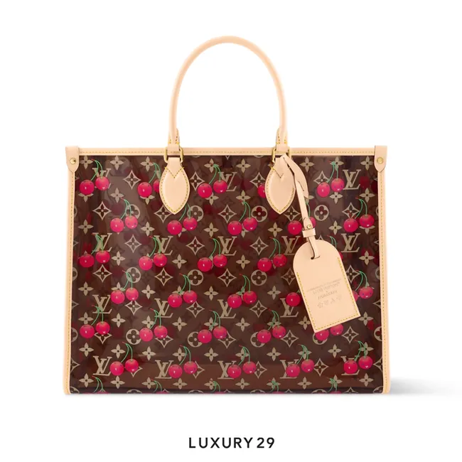 Louis Vuitton LV x TM - OnTheGo GM bag Monogram cherry crystal Brown
