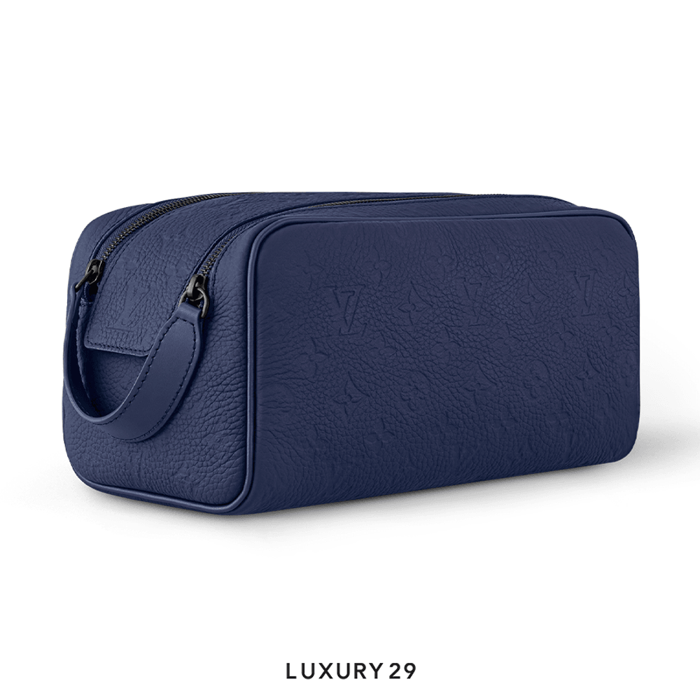 Louis Vuitton LV Dopp Kit Toilery Bag Sapphire Blue(Small, Blue)