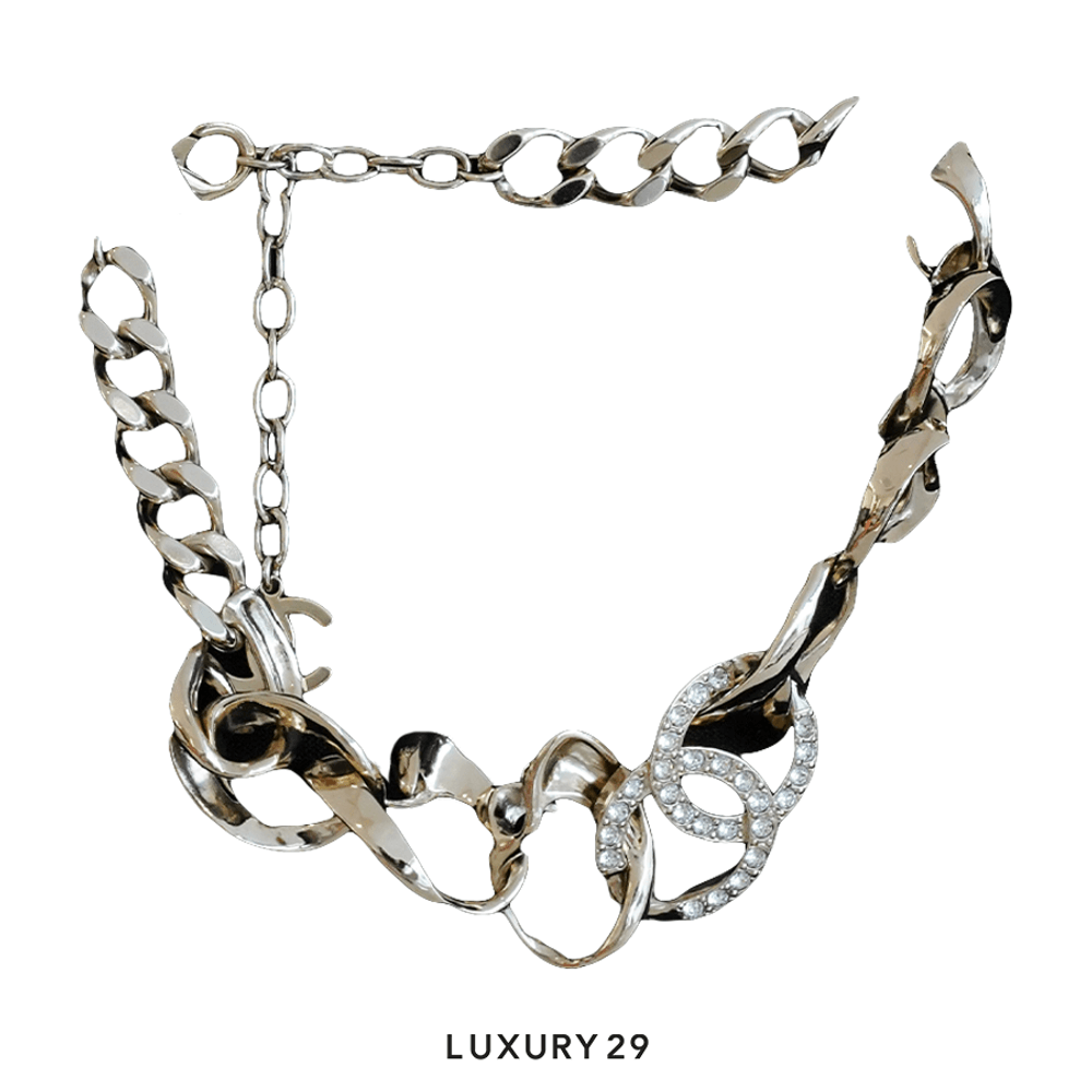 Chanel Necklace Dore/Cristal(Free Size, Gold)