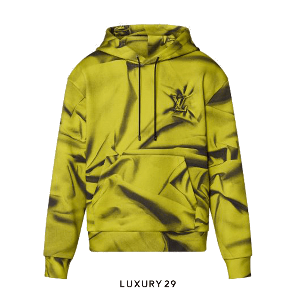 Louis Vuitton LV Printed Cotton-Blend Hoodie(M, Green)