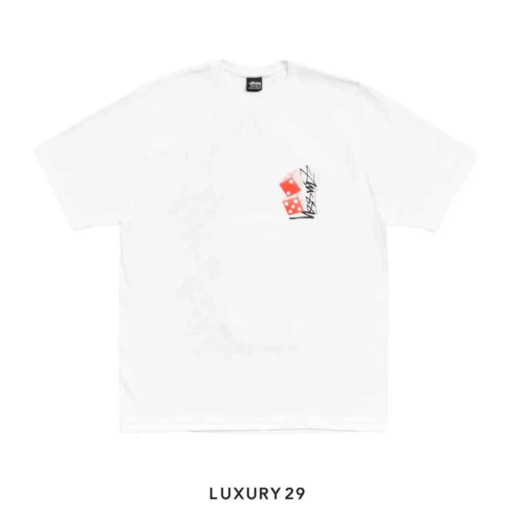 STUSSY TALL DICE TEE WHITE(M, White)