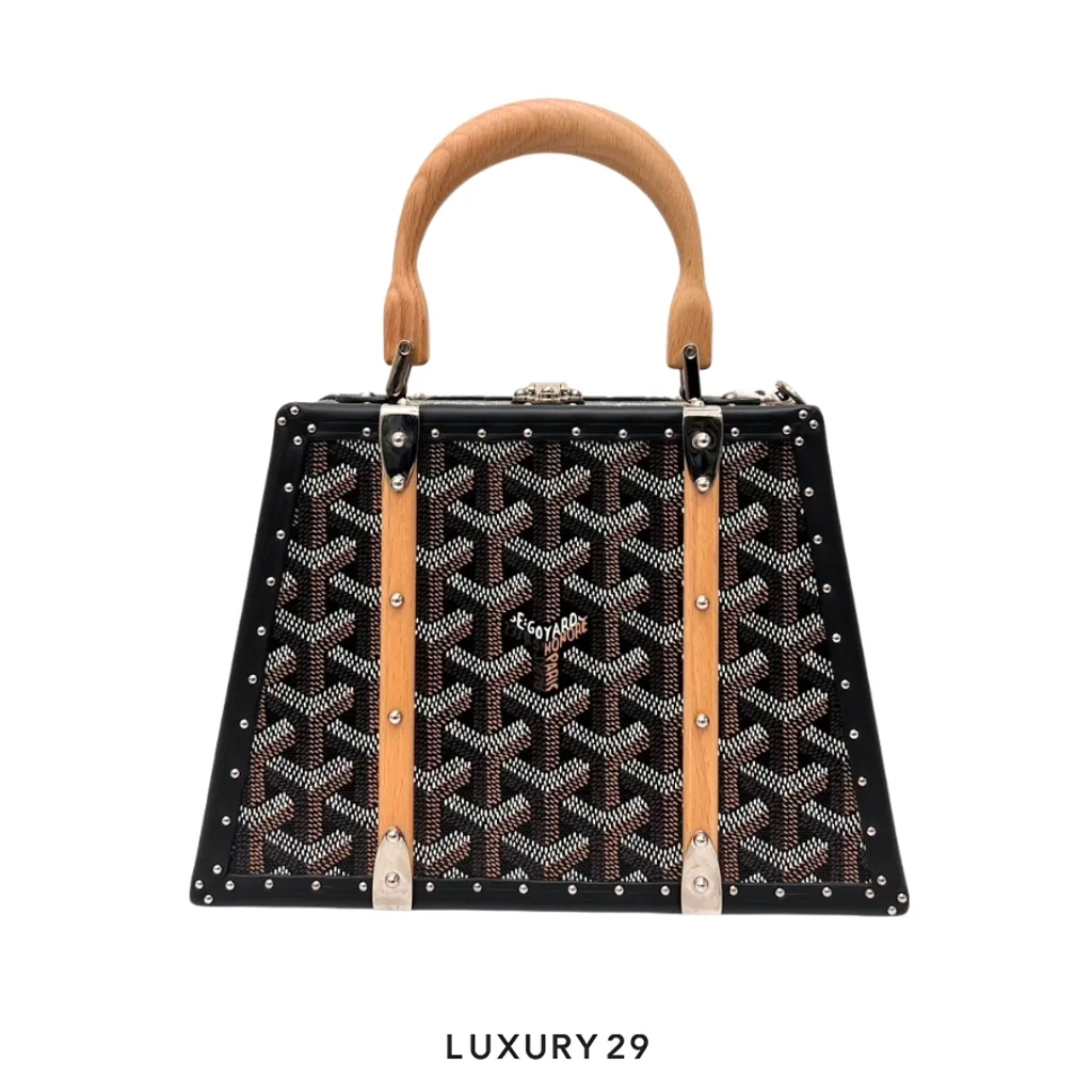 Goyard Saigon Mini Trunk Bag Black(Mini, Black)