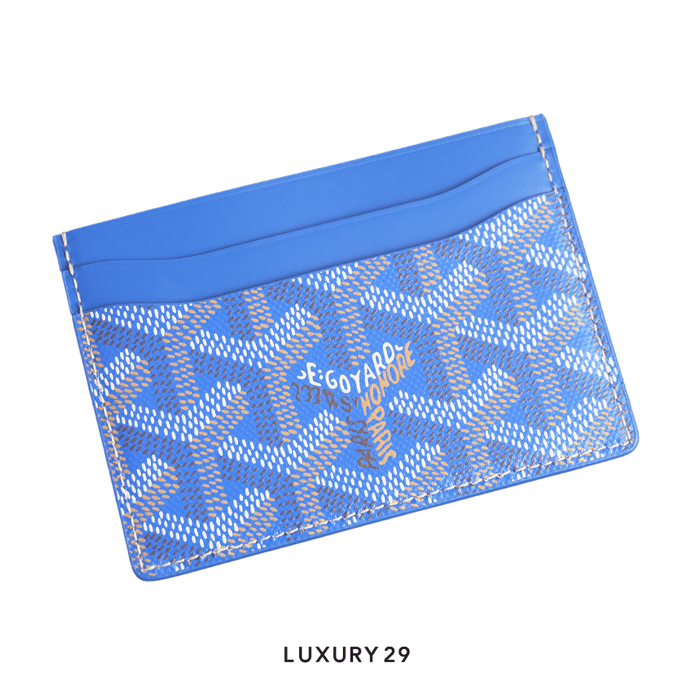 Goyard Saint-Sulpice Card Wallet Sky Blue(Small, Blue)