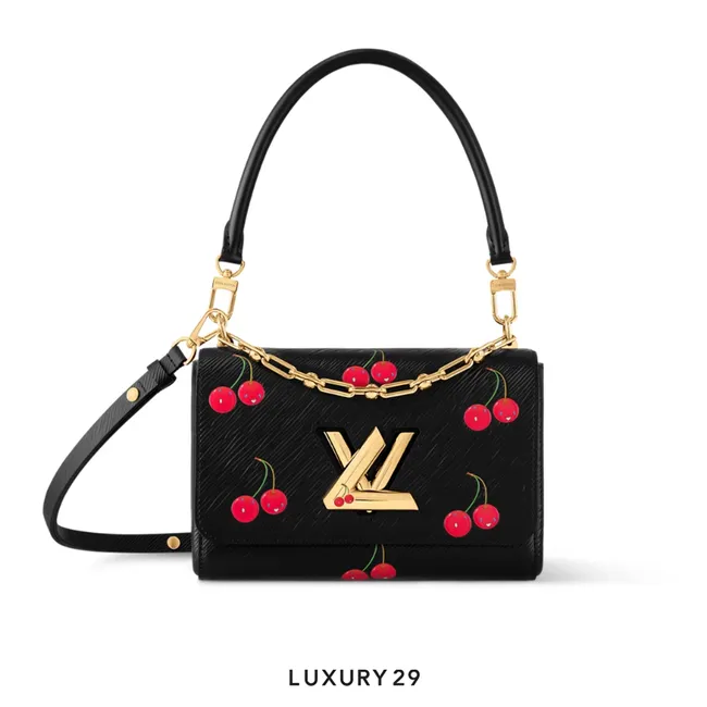 Louis Vuitton LV x TM Twist MM Bag Epi grained cowhide leather Black