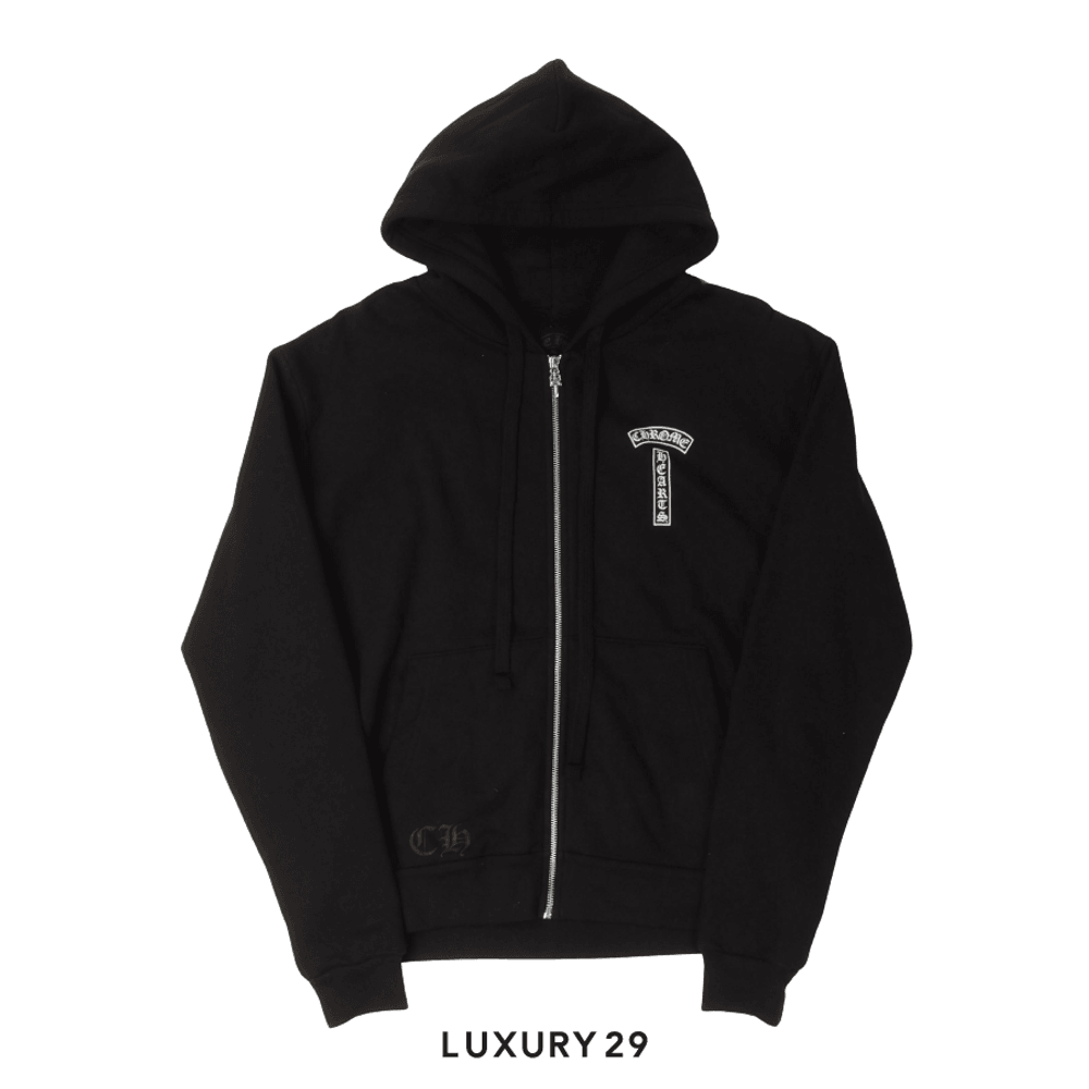 Chrome Hearts T Bar Logo Hoodie Black/White(M, Black)