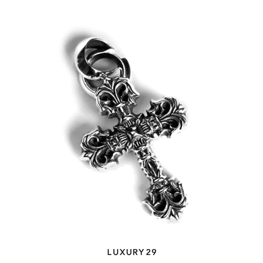 Chrome Hearts Pendant Filigree Cross Bail(Free Size, Silver)
