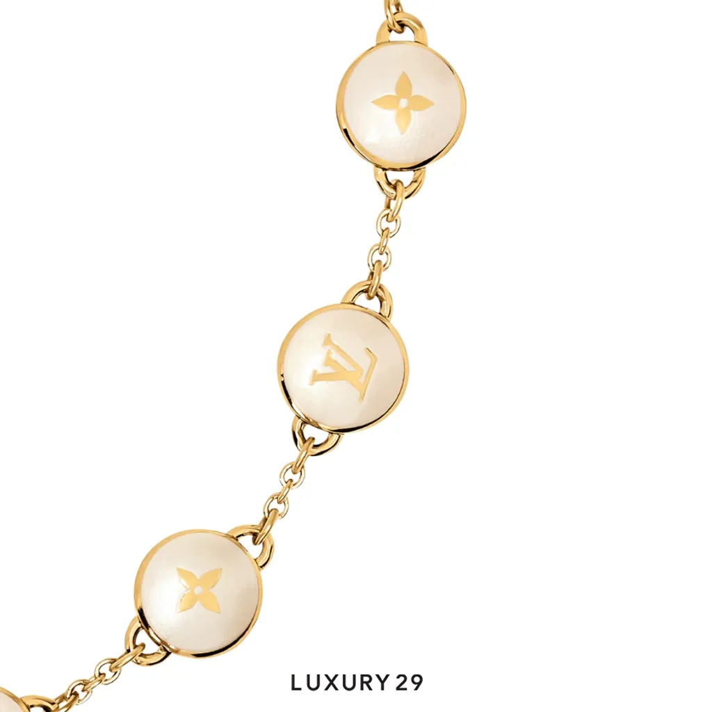 Louis Vuitton LV Pearly Confetti Necklace Gold metal(Free Size, Gold)