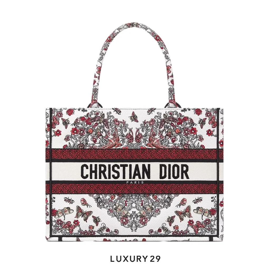 Dior Amour Small Dior Book Tote(Small, Red)