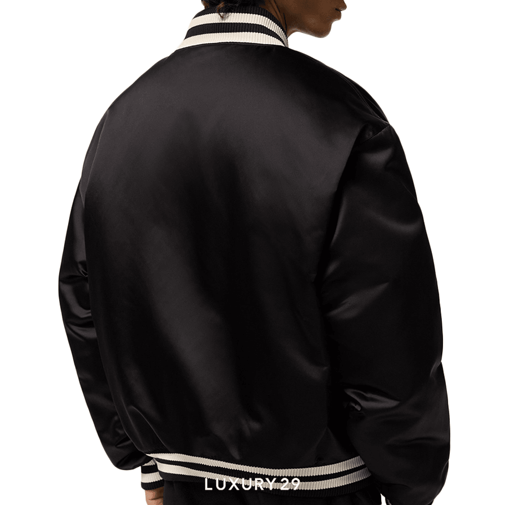 Louis Vuitton LV Embroidered Nylon Baseball Blouson(M, Black)