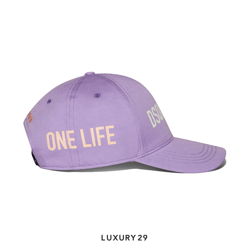 DSQUARED2 Lavander Purple Logo Baseball Cap(Free Size, Purple)