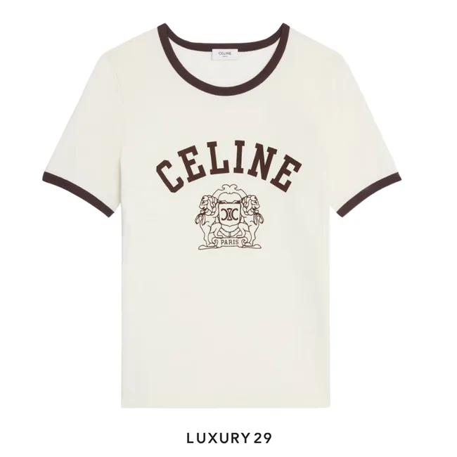 Celine blason 70s t-shirt in cotton jersey White
