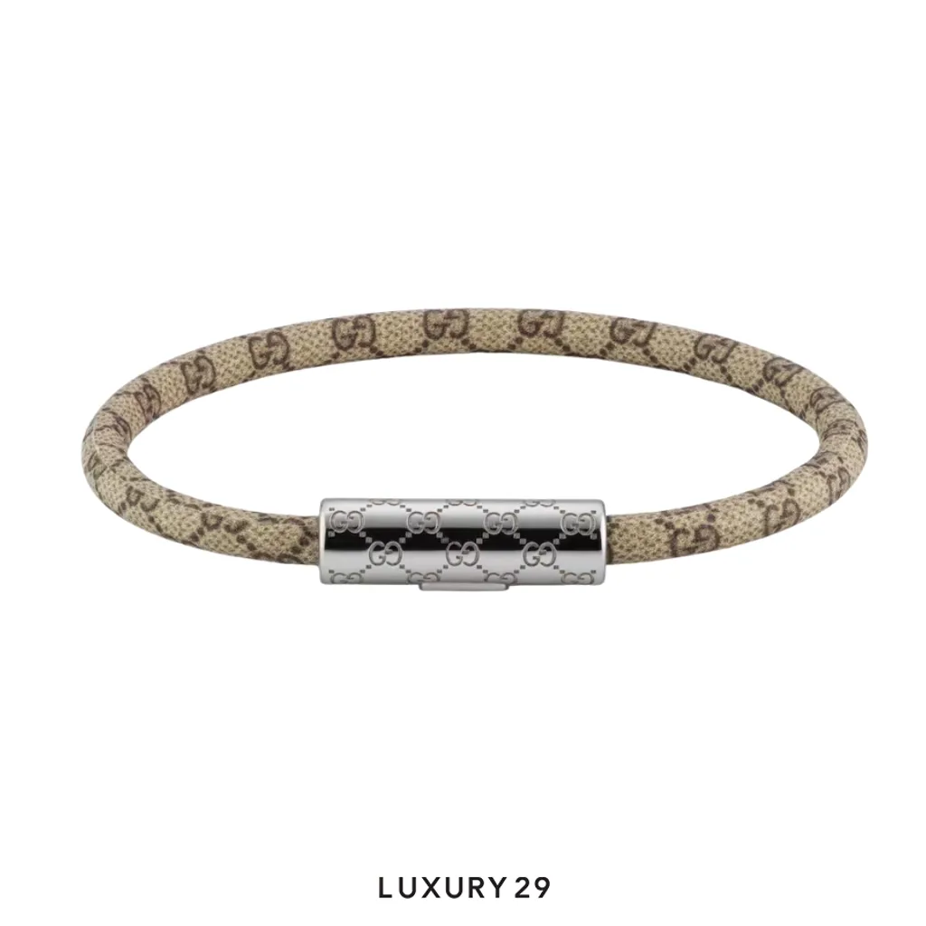 Gucci Bracelet with GG detail Brown(Free Size, Brown)