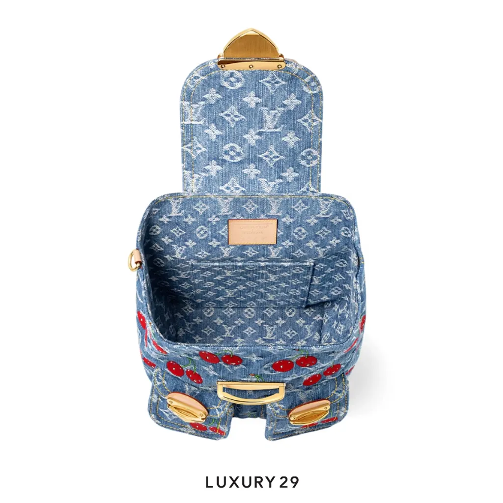 Louis Vuitton LV x TM - Venice NM bag Monogram cherry denim Blue(Small, Blue)