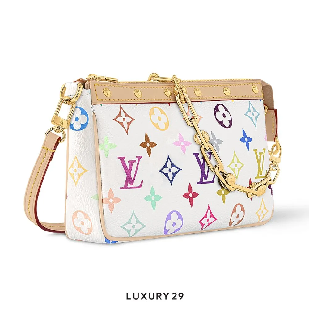 Louis Vuitton LV x TM Pochette Accessoires Multicolore Blanc(Small, White)