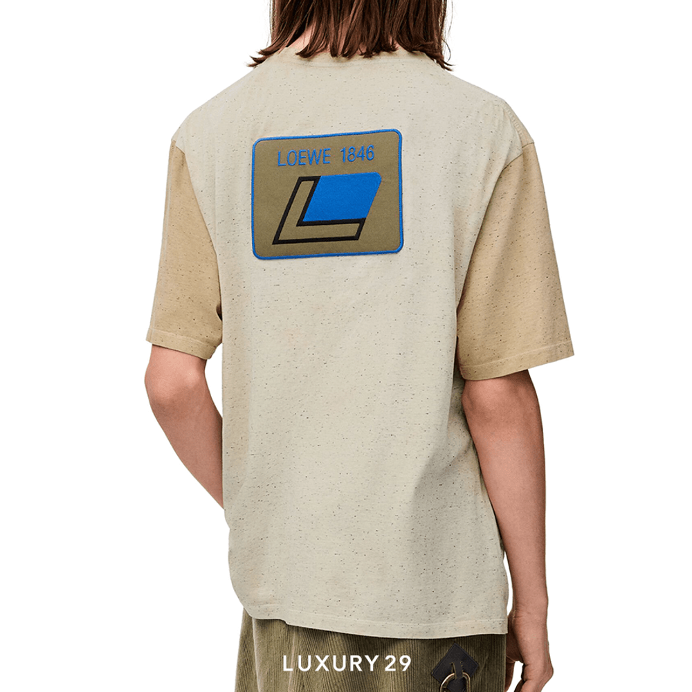 Loewe Loose fit T-shirt in cotton Light Oat Melange(XS, Neutrals)