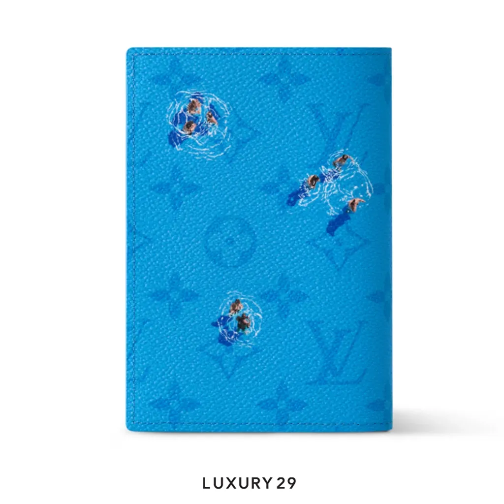 Louis Vuitton LV Passport cover Colored Monogram Canvas Pool Blue(Small, Blue)