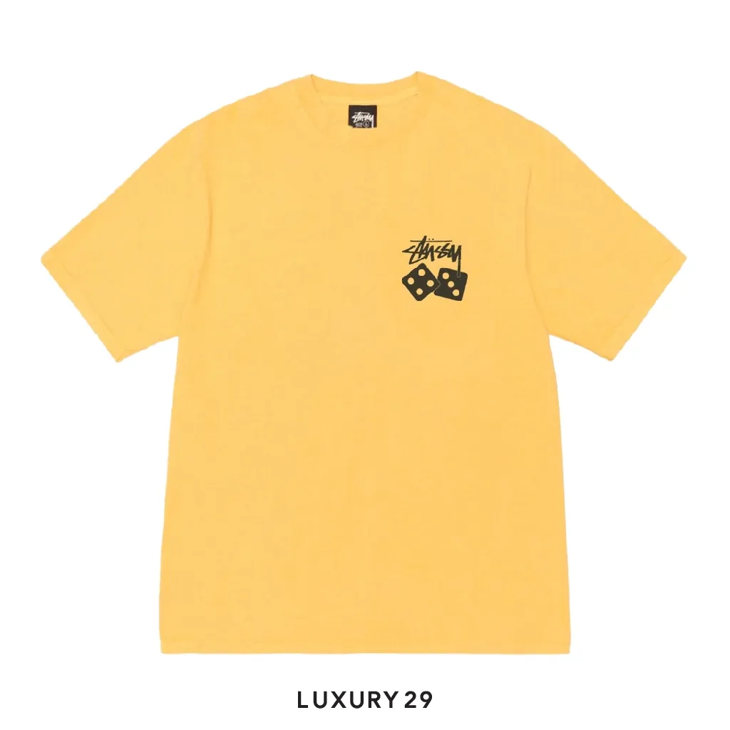Stussy DICE TEE PIGMENT DYED Yellow(S, Yellow)