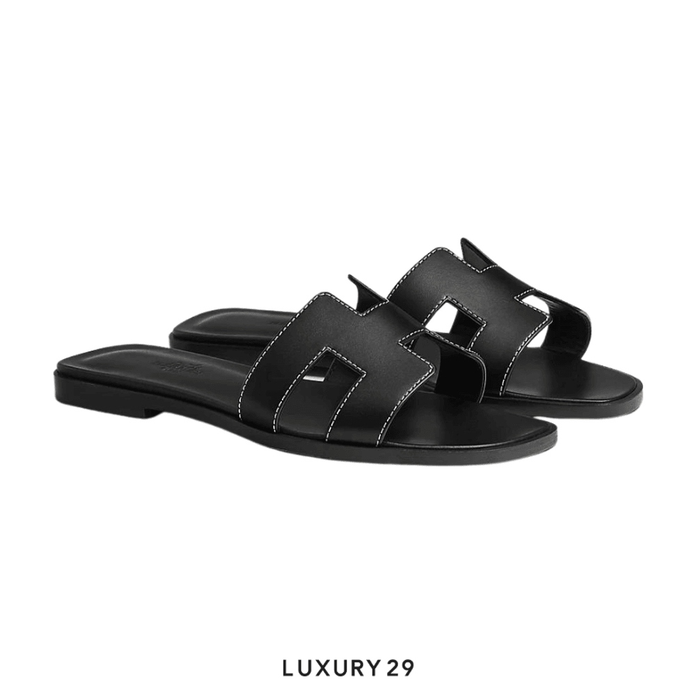 Hermes Oran sandal Noir(37.5, Black)