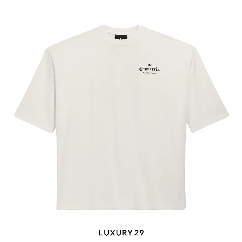 Adidas Chavarria Logo SS T-Shirt White(L, White)