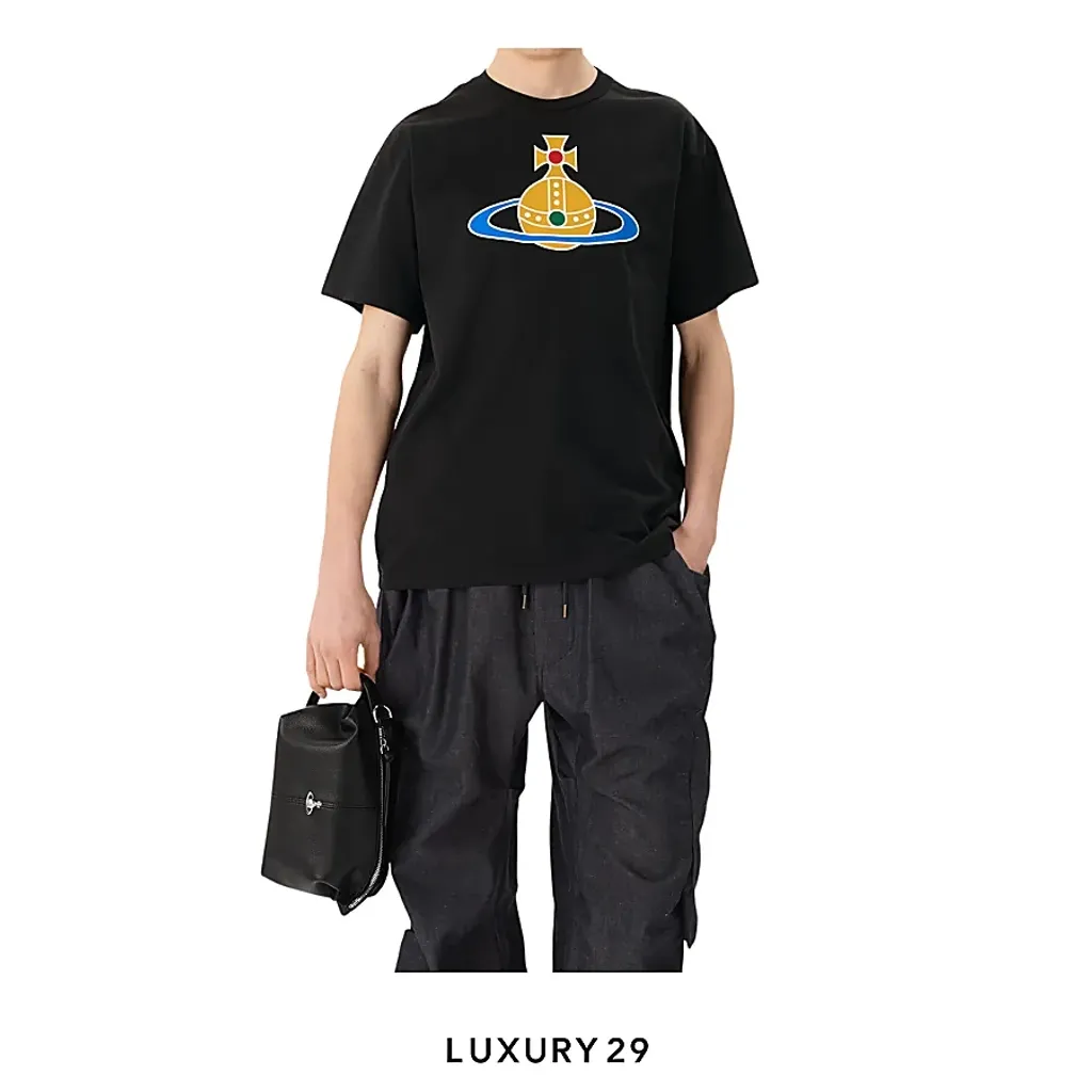 Vivienne westwood Oversized Orb Classic T-shirt Black(XS, Black)