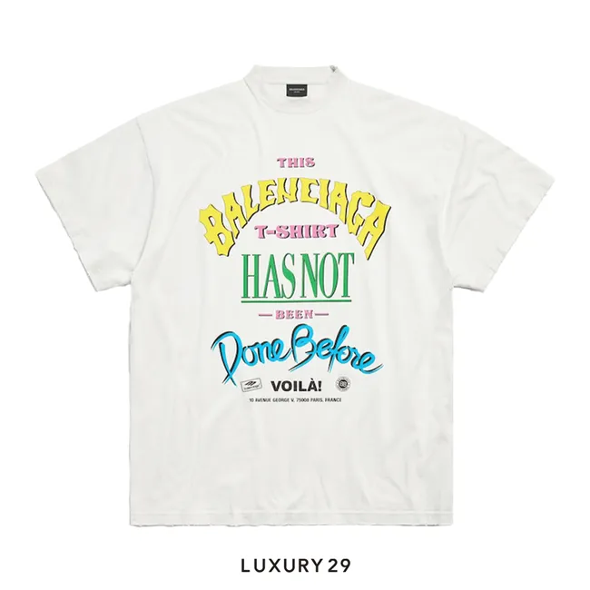 Balenciaga Men's Not Been Done T-shirt Oversized in White