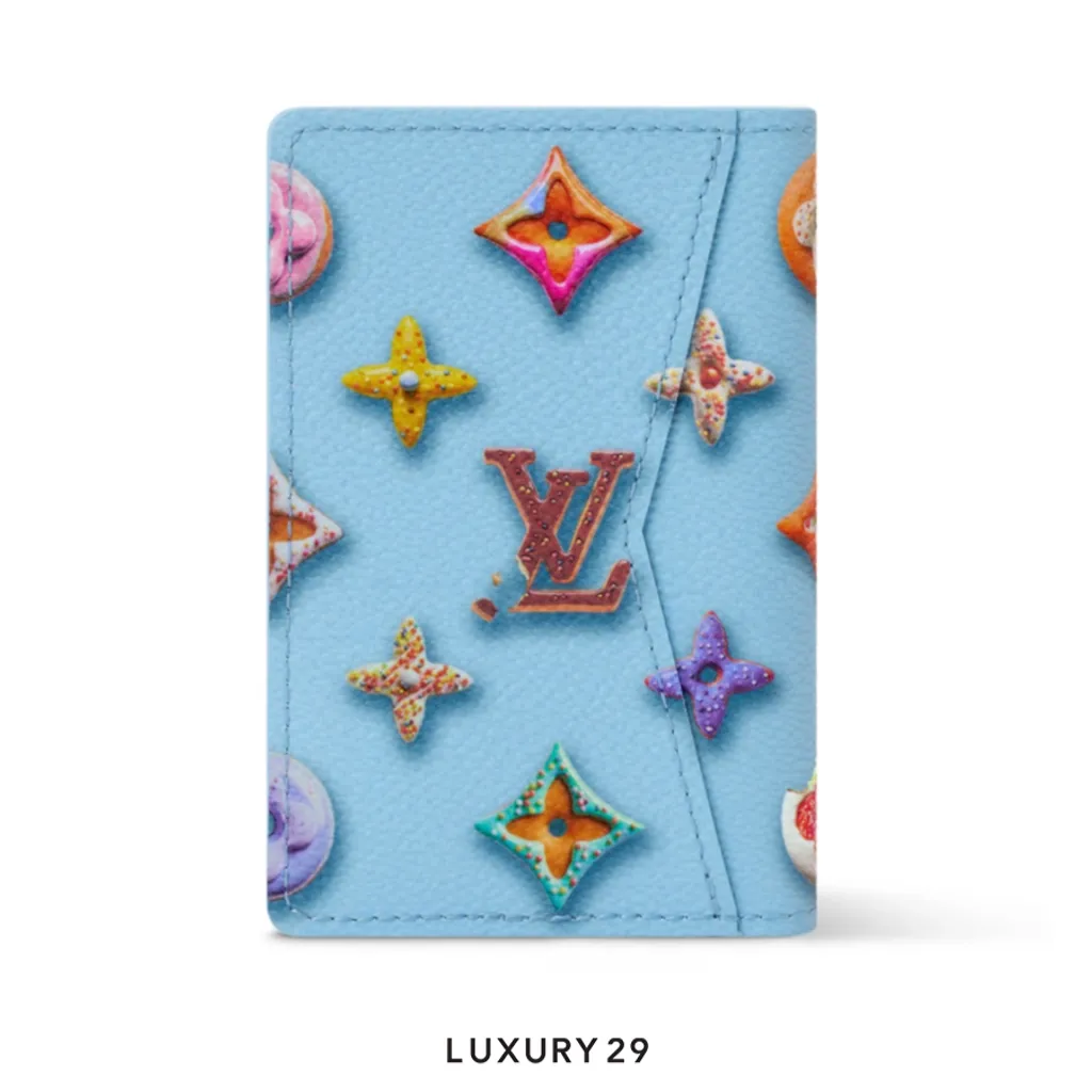 Louis Vuitton LV Wallet Pocket Organizer unique donut-shaped design Blueberry(Small, Blue)