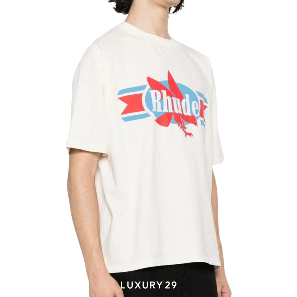 Rhude CHEVRON EAGLE TEE VTG WHITE(M, White)