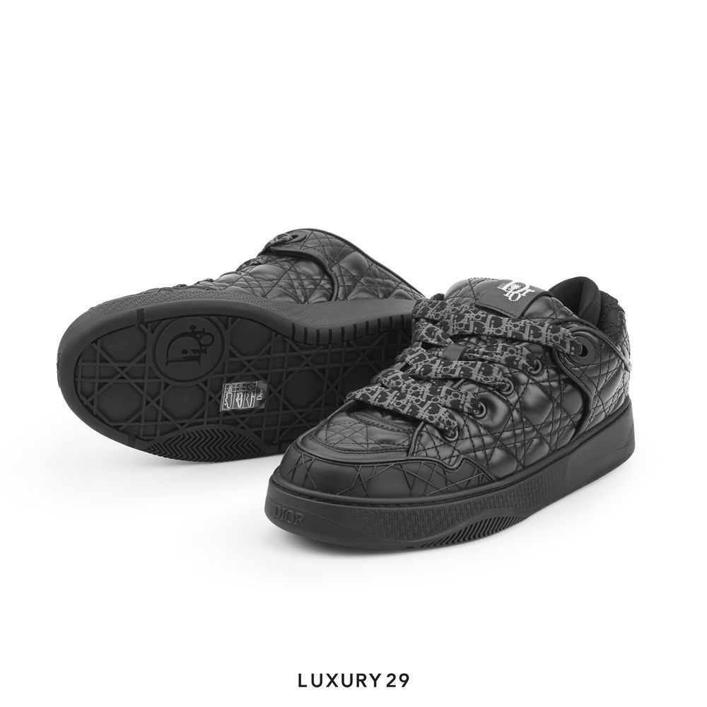 Dior B9S Skater ERL Black Quilted Cannage Calfskin(44, Black)