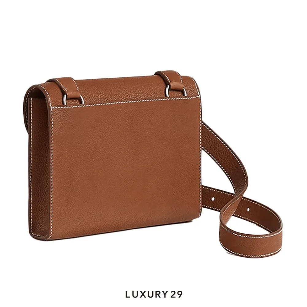 Hermes Sac A Depeches 21 Bag Fauve