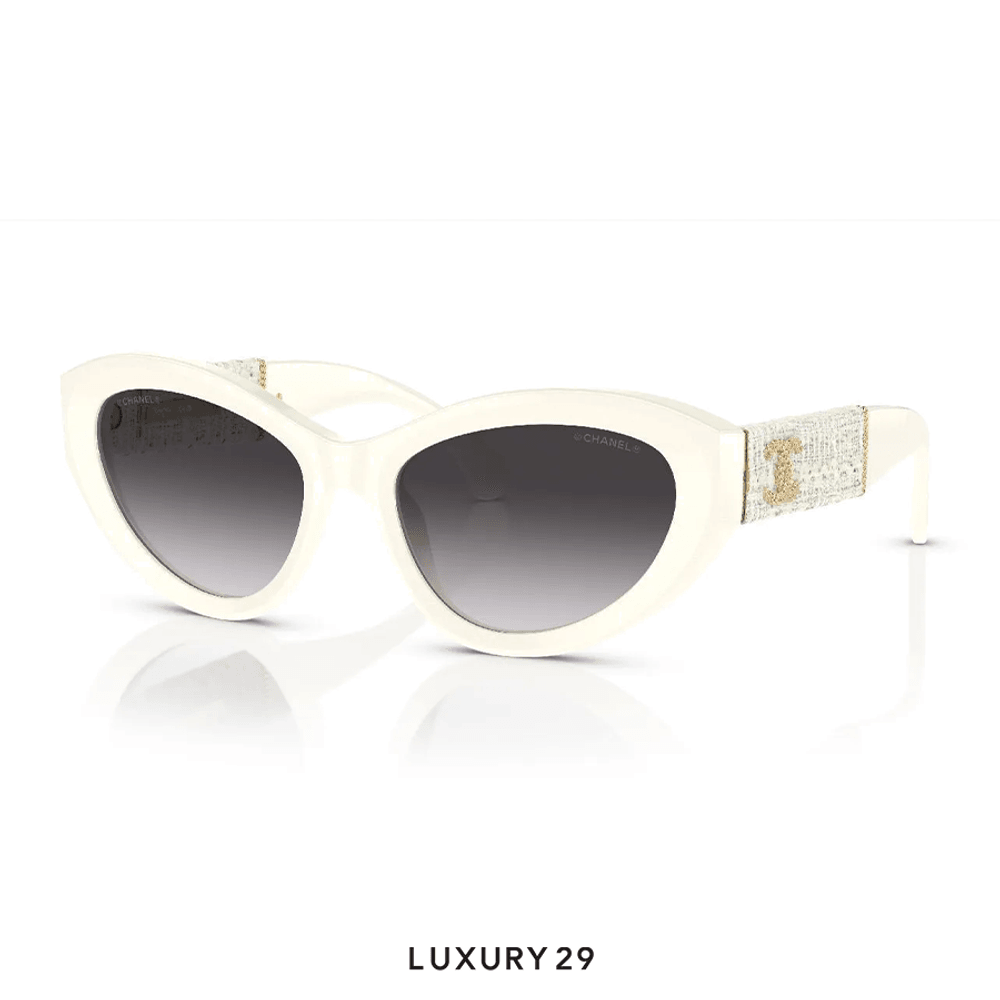 Chanel Gafas De Sol Ojo De Gato(Free Size, White)