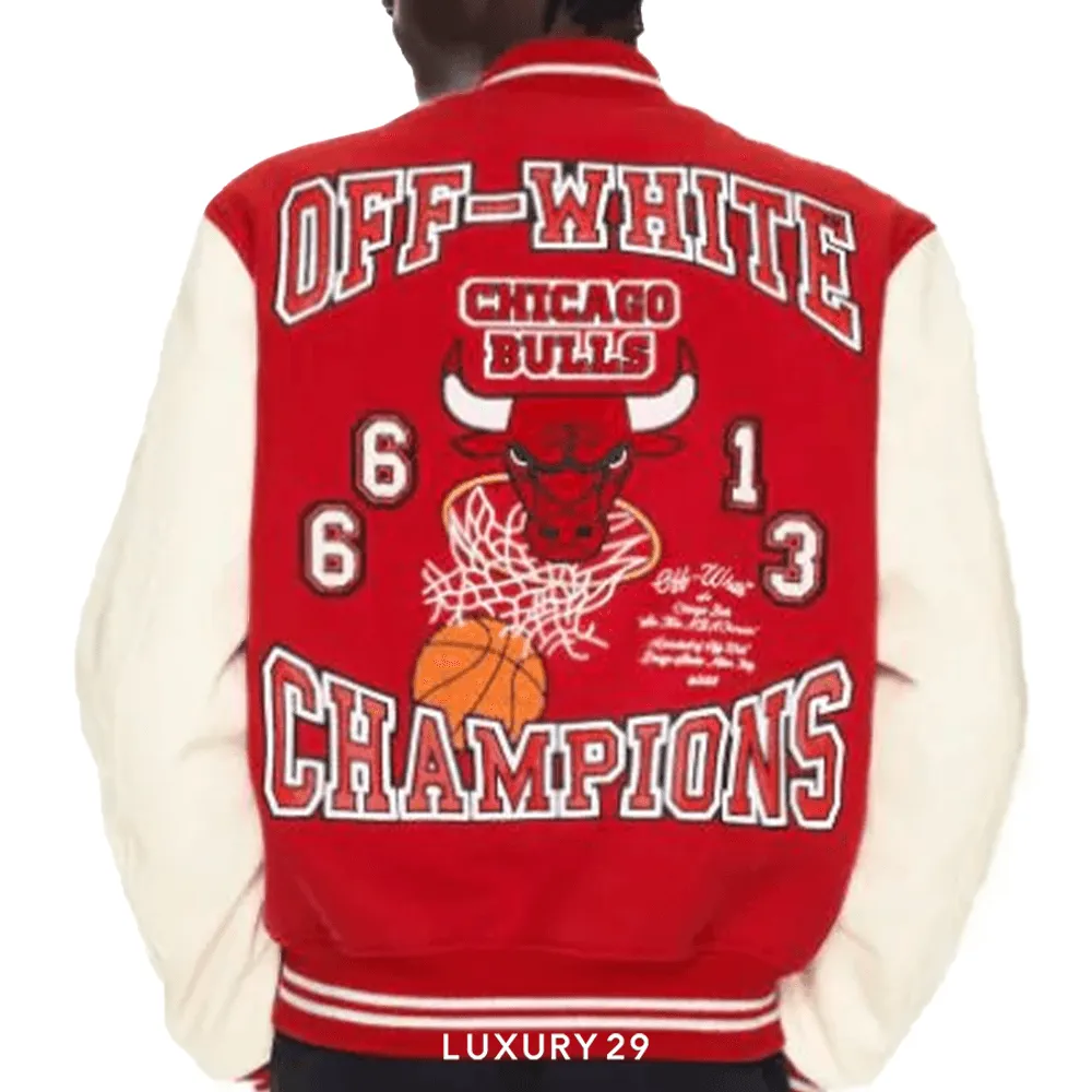Off-White C/O Chicago Bulls Red Varsity(2XL, Red)