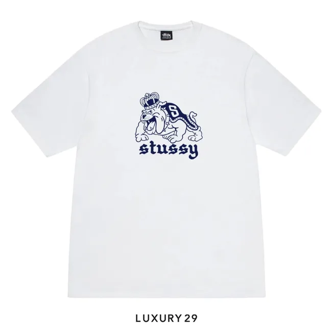 STUSSY BULLDOG TEE WHITE