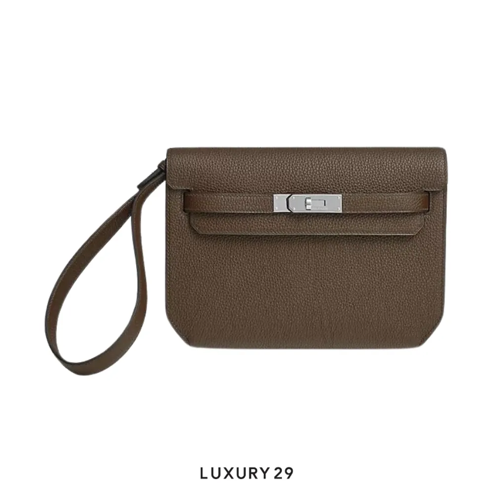 Hermes Kelly depeches 25 pouch Ecorce(Small, Brown)