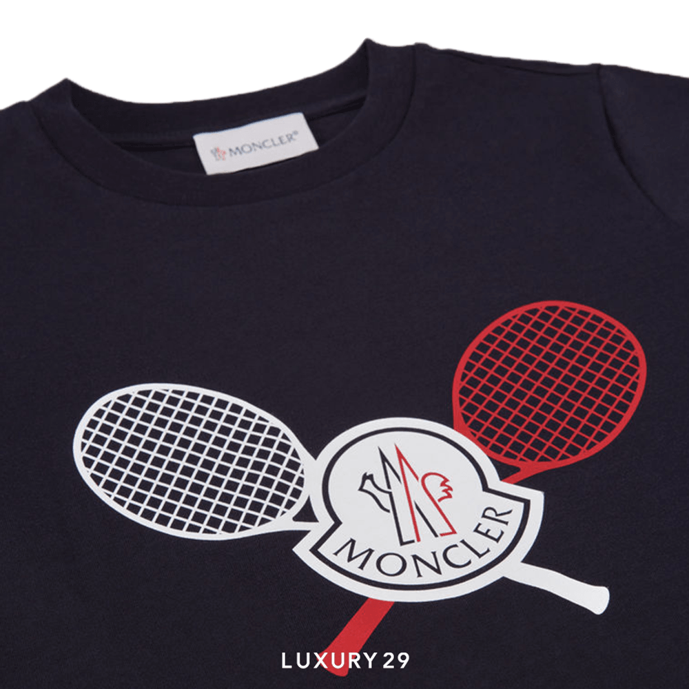 Moncler Jr White Moncler 52 printed T-shirt | 802495083907001