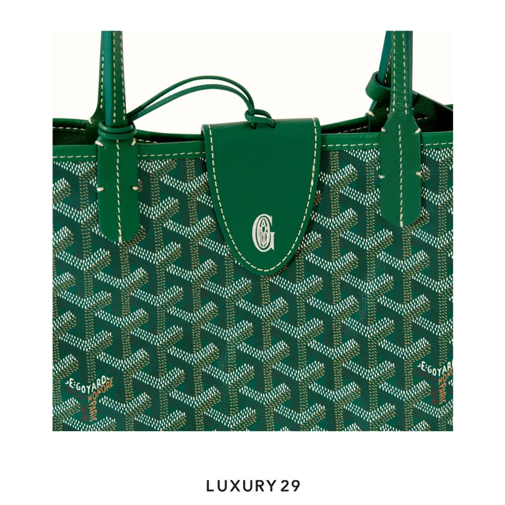 Goyard Anjou Mini Bag with Croc Universal Green(Mini, Green)