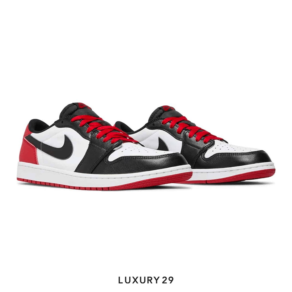 Nike Jordan 1 Retro Low OG Black Toe (2023) (GS)(M)(36.5, Red)