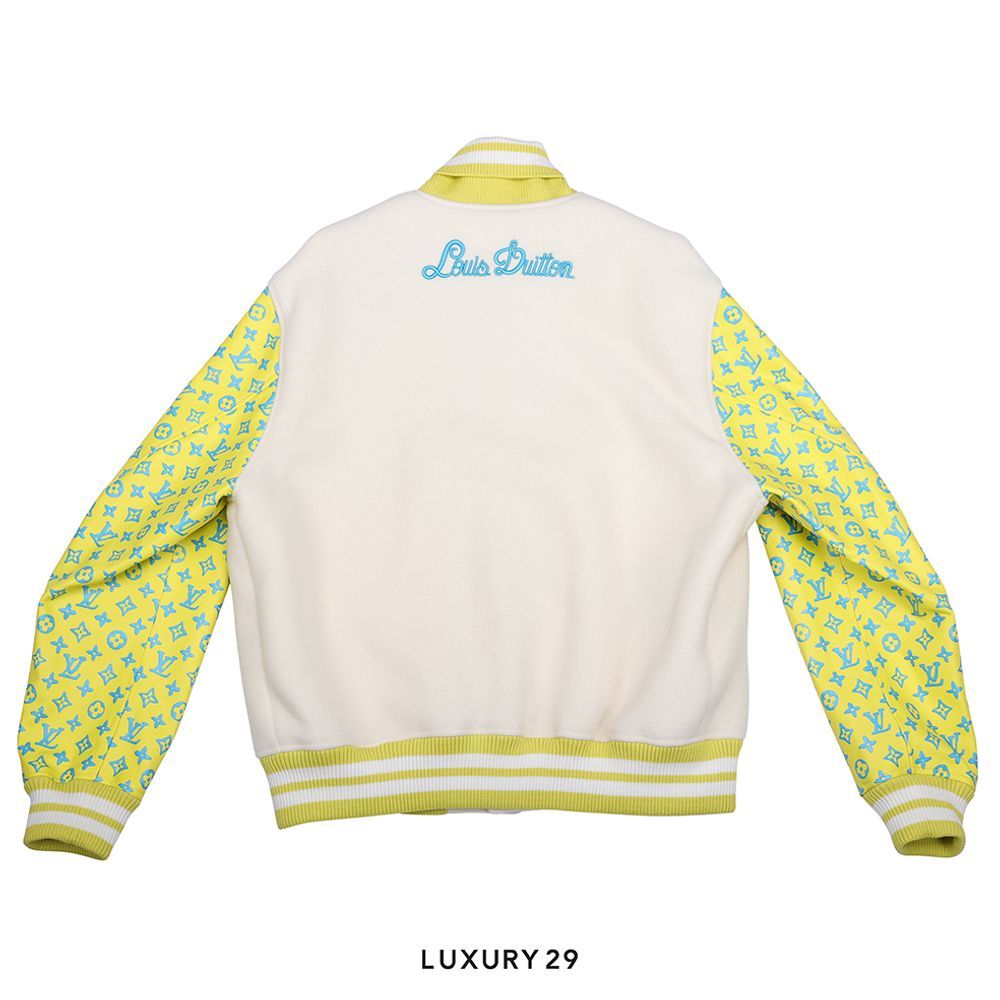 Louis Vuitton LV Monogram Playground Varsity Blouson(XL, Yellow)