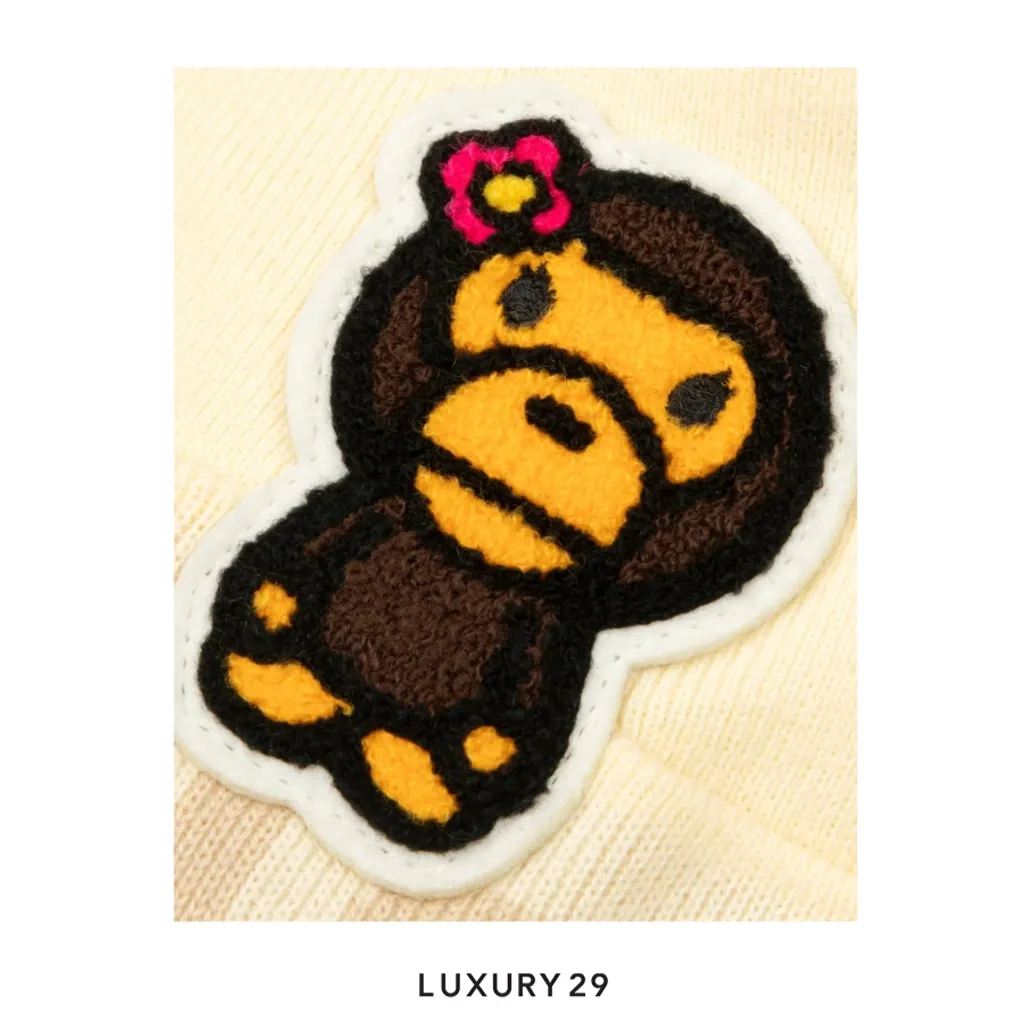 A Bathing Ape BABY MILO Beanie Knit Cap Ivory(Free Size, Neutrals)