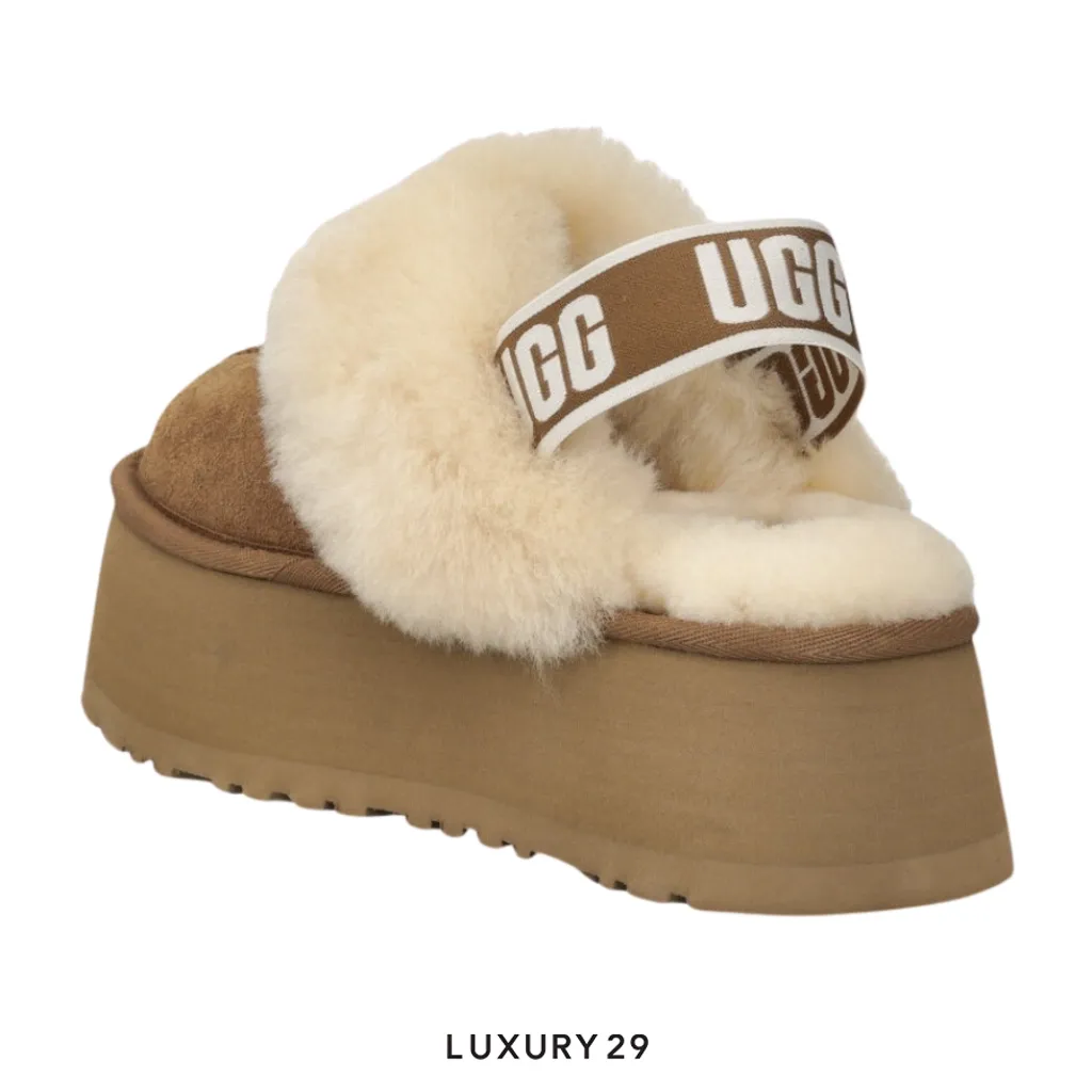 UGG Suede slippers W FUNKETTE(37, Brown)
