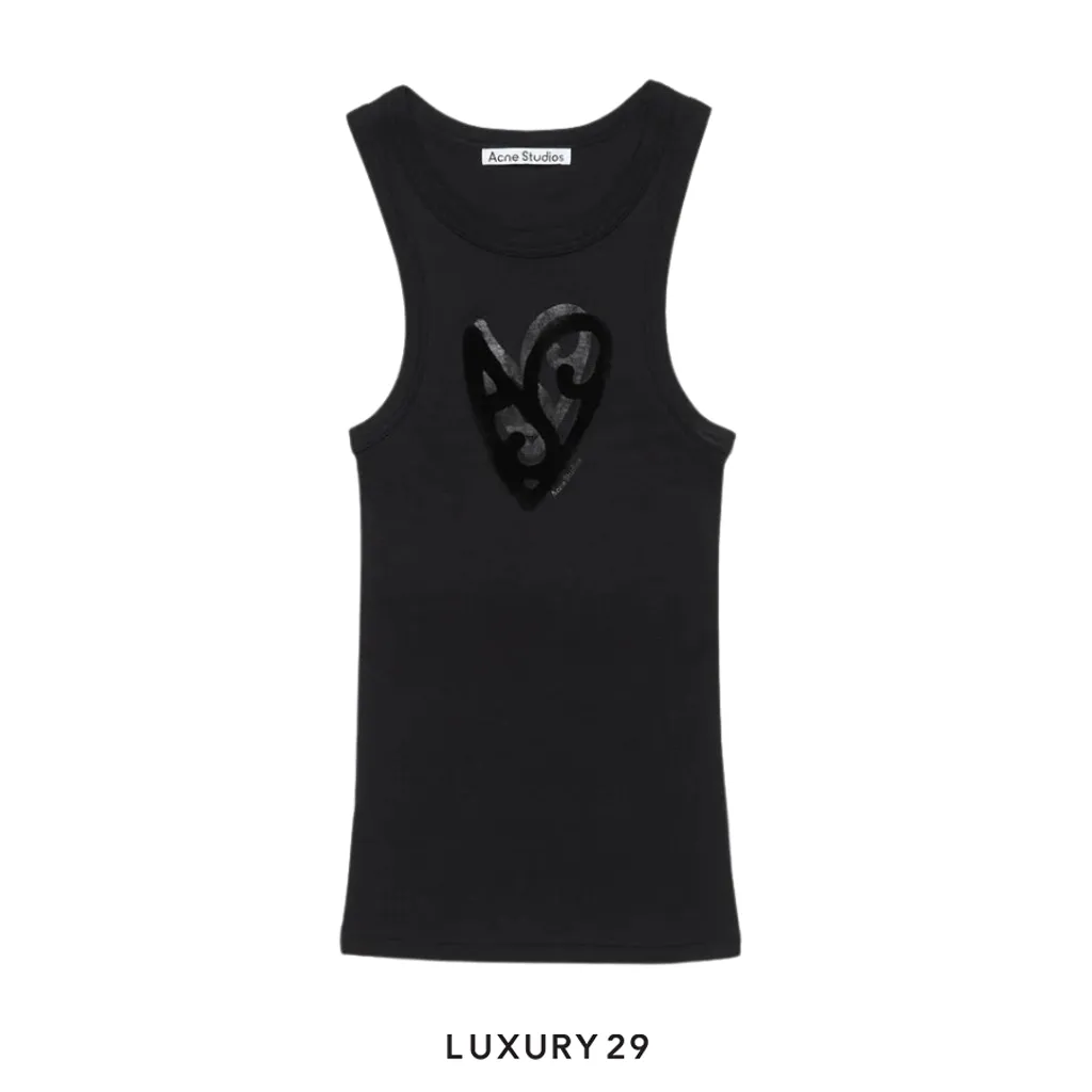 Acne Studios Logo tank top Black(S, Black)