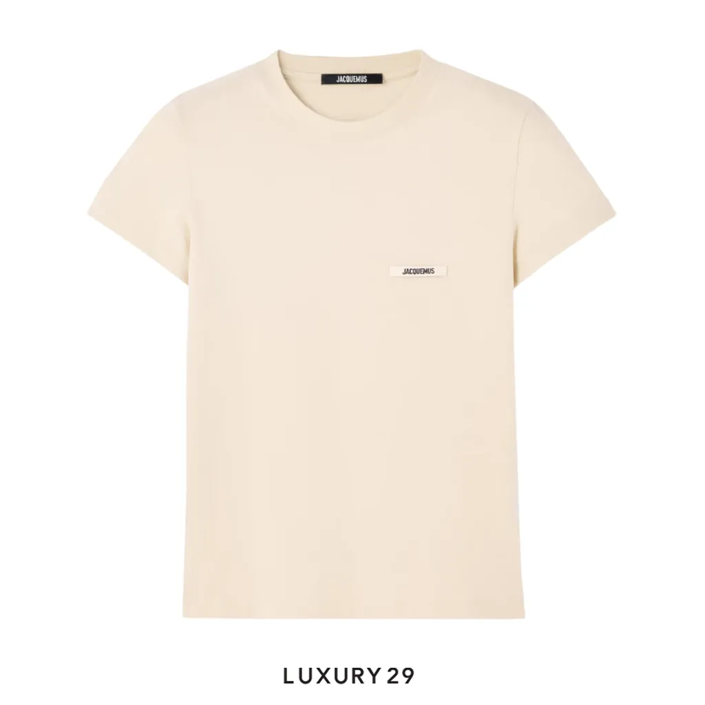 JACQUEMUS The Gros Grain logo short-sleeve t-shirt Light Beige(XS, Neutrals)
