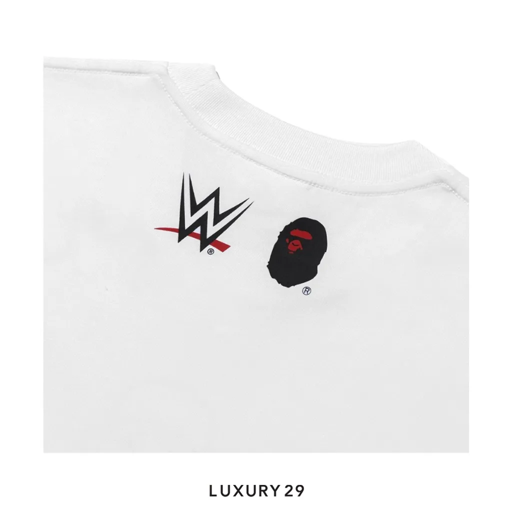 Bape WWE x Bape Roman Reigns Baby Milo Relaxed Fit T-Shirt - White - Mens(S, White)