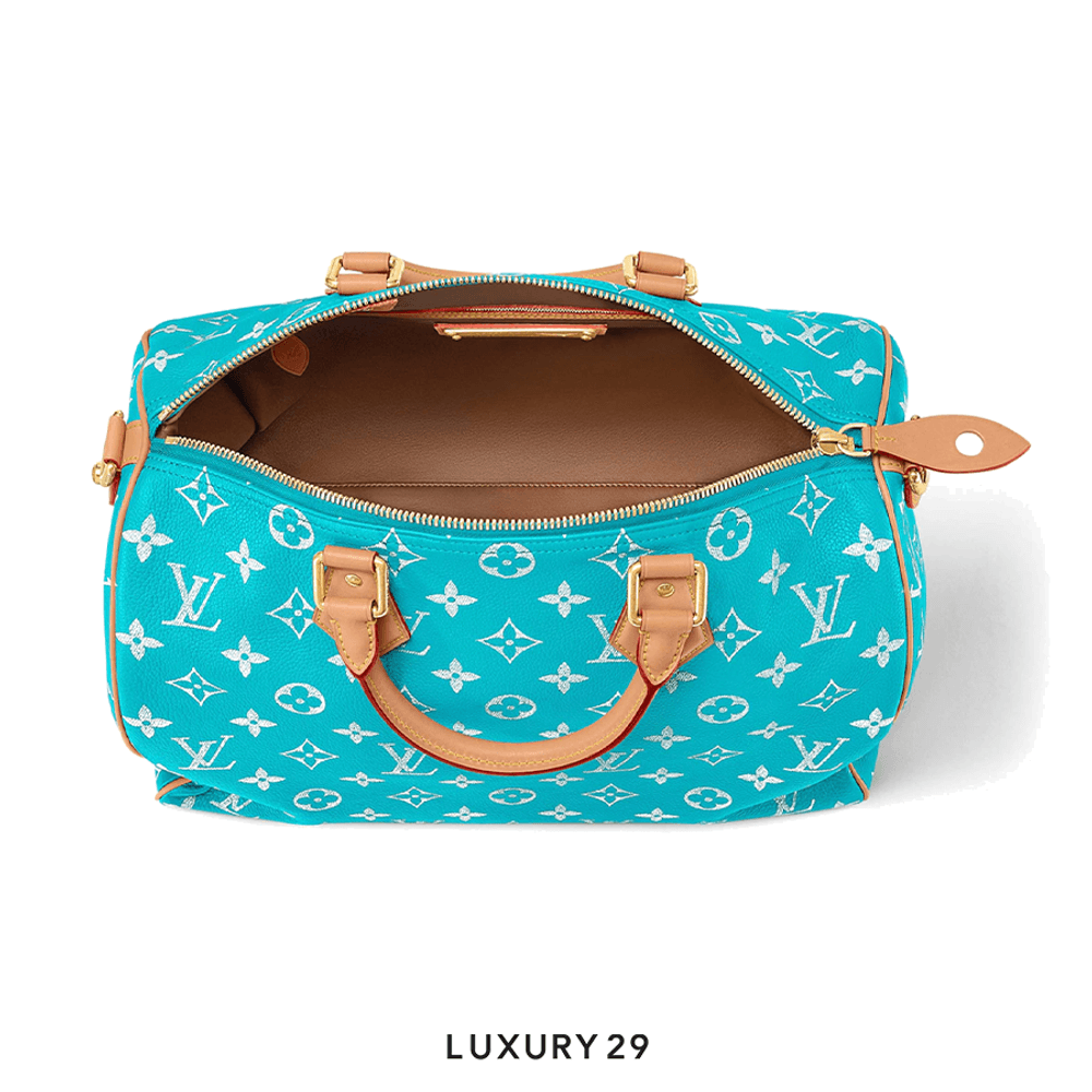 Louis Vuitton LV Speedy P9 Bandouliere 40 Turquoise(Maxi, Blue)