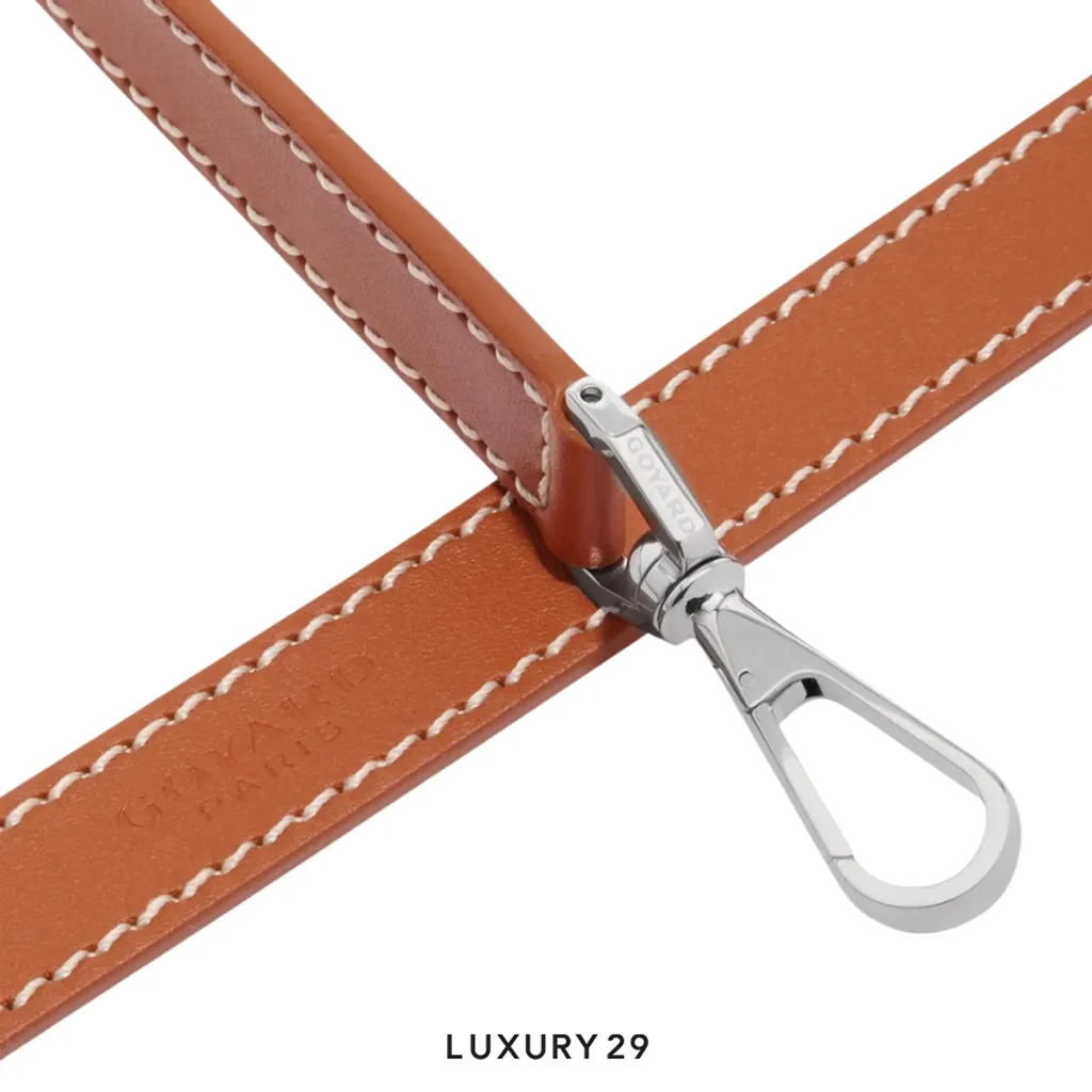 Goyard Cuir PM Strap Bijouterie Palladium Tan(Small, Brown)